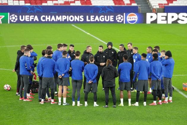 Portugal, Estadio do SL Benfica Lisbon 20 January 2025 Uefa Champions League phase 2024 25 Matchday 7, Press conference , Training S L Benfica FC Barcelona v l FC Barcelona at the last training session before the match against SL Benfica Copyright: HMBxMedia FernandoxSoares