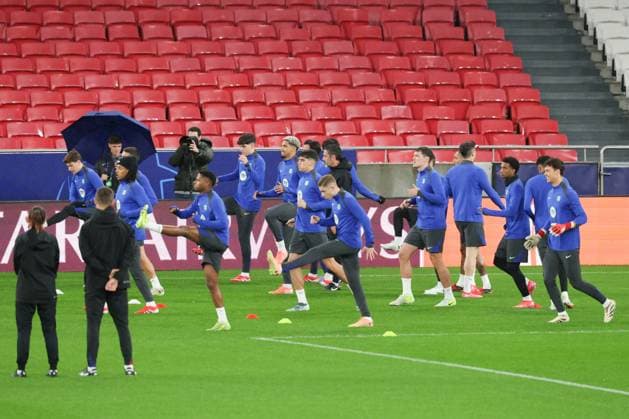 Portugal, Estadio do SL Benfica Lisbon 20 January 2025 Uefa Champions League phase 2024 25 Matchday 7, Press conference , Training S L Benfica FC Barcelona v l FC Barcelona at the last training session before the match against SL Benfica Copyright: HMBxMedia FernandoxSoares
