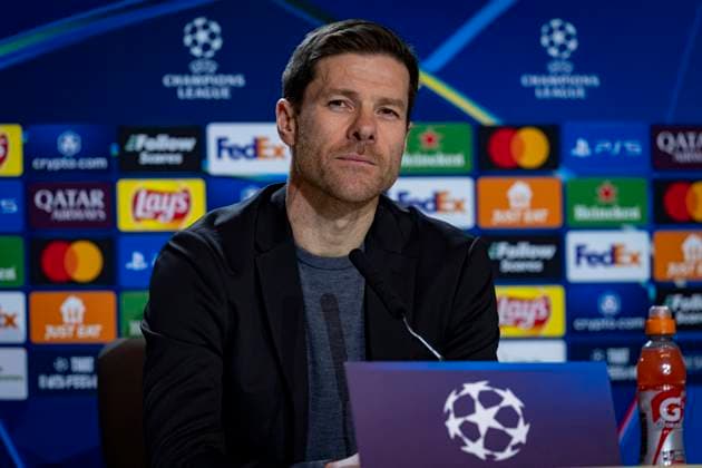 Champions League 2024 25 League Phase MD7: Bayer 04 Leverkusen Training and press conference, PK, Pressekonferenz Xabi Alonso, head coach of Bayer 04 Leverkusen, seen during the UEFA Champions League 2024 25 League Phase MD7 training and press conference at Estadio Riyadh Air Metropolitano on January 20, 2025 in Madrid, Spain. Madrid Estadio Riyadh Air Metropolitano Madrid Spain Copyright: xAlbertoxGardinx AGardin_20250120_Football_Champions_Bayern_Leverkusen_PC_0089