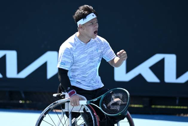 TENNIS AUSTRALIAN OPEN, Takashi Sanada of Japan during his round one Wheelchair Singles match against Tom Egberink of the Netherlands during the 2025 Australian Open at Melbourne Park in Melbourne, Tuesday, January 21, 2025. ( NO ARCHIVING, EDITORIAL USE ONLY, NO USE IN BOOKS WITHOUT CONSENT MELBOURNE VICTORIA AUSTRALIA  Copyright: xJOELxCARRETTx 20250121120964645813