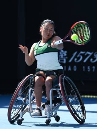 TENNIS AUSTRALIAN OPEN, Yui Kamiji of Japan during her round one Wheelchair Singles match against Shiori Funamizu of Japan during the 2025 Australian Open at Melbourne Park in Melbourne, Tuesday, January 21, 2025. ( NO ARCHIVING, EDITORIAL USE ONLY, NO USE IN BOOKS WITHOUT CONSENT MELBOURNE VICTORIA AUSTRALIA  Copyright: xJOELxCARRETTx 20250121168263566043