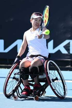 TENNIS AUSTRALIAN OPEN, Shiori Funamizu of Japan during her round one Wheelchair Singles match against Yui Kamiji of Japan during the 2025 Australian Open at Melbourne Park in Melbourne, Tuesday, January 21, 2025. ( NO ARCHIVING, EDITORIAL USE ONLY, NO USE IN BOOKS WITHOUT CONSENT MELBOURNE VICTORIA AUSTRALIA  Copyright: xJOELxCARRETTx 20250121121518993252