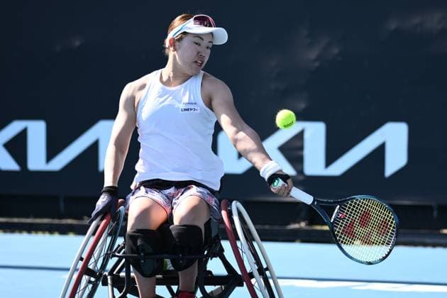 TENNIS AUSTRALIAN OPEN, Shiori Funamizu of Japan during her round one Wheelchair Singles match against Yui Kamiji of Japan during the 2025 Australian Open at Melbourne Park in Melbourne, Tuesday, January 21, 2025. ( NO ARCHIVING, EDITORIAL USE ONLY, NO USE IN BOOKS WITHOUT CONSENT MELBOURNE VICTORIA AUSTRALIA  Copyright: xJOELxCARRETTx 20250121156580923661