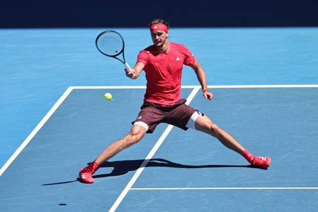 Alexander Zverev, GER, during quarterfinalsof 2025 Australian Open in Melbourne, 21 01 2025