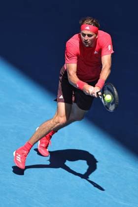 Alexander Zverev, GER, during quarterfinalsof 2025 Australian Open in Melbourne, 21 01 2025