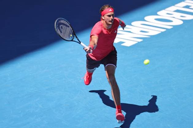 Alexander Zverev, GER, during quarterfinalsof 2025 Australian Open in Melbourne, 21 01 2025