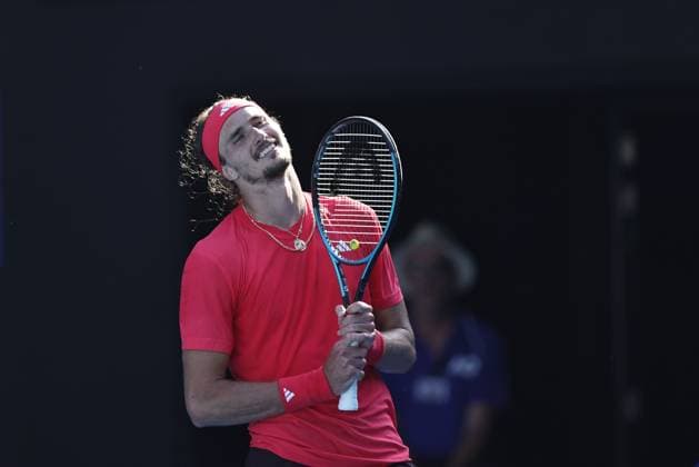 Alexander Zverev, GER, during quarterfinals of 2025 Australian Open in Melbourne, 21 01 2025