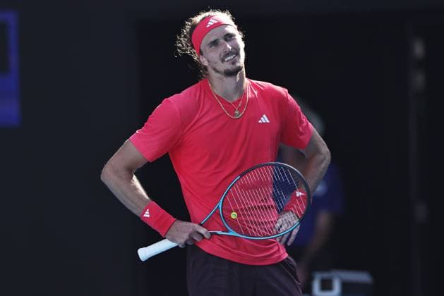 Alexander Zverev, GER, during quarterfinals of 2025 Australian Open in Melbourne, 21 01 2025