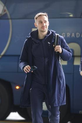 GNK Dinamo Zagreb depart for London Marko Rog of Dinamo Zagreb arrive at Franjo Tudjman International Airport before departing to London on January 21, 2025. in Zagreb, Croatia. Dinamo Zagreb will play against Arsenal in the UEFA Champions League.  LukaxStanzl PIXSELL