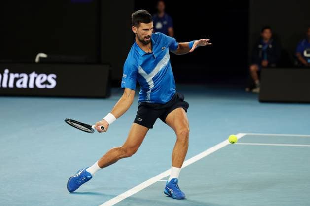 Novak Djokovic during his Quarter-final match against Alcaraz in the Rod Laver Arena Australian Open, Day Ten, Tennis, Melbourne Park, Melbourne, Australia - 21 Jan 2025  Copyright: xRachelxBach Shutterstockx 15108797de