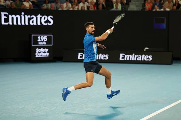 Novak Djokovic during his Quarter-final match against Alcaraz in the Rod Laver Arena Australian Open, Day Ten, Tennis, Melbourne Park, Melbourne, Australia - 21 Jan 2025  Copyright: xRachelxBach Shutterstockx 15108797df