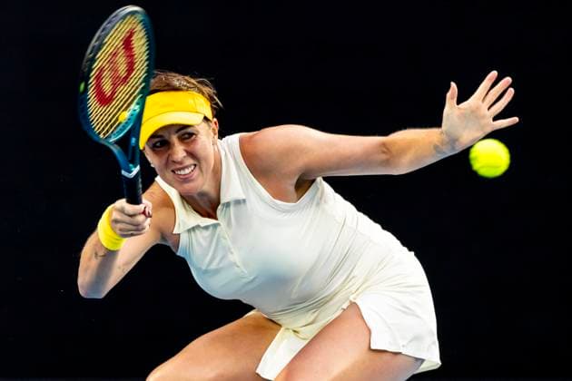 MELBOURNE, VIC - JANUARY 21: Anastasia Pavlyuchenkova of Russia in action during the Quarterfinals of the 2025 Australian Open on January 21 2025, at Melbourne Park in Melbourne, Australia. (Photo by Jason Heidrich Icon Sportswire) TENNIS: JAN 21 Australian Open EDITORIAL USE ONLY Icon250121207