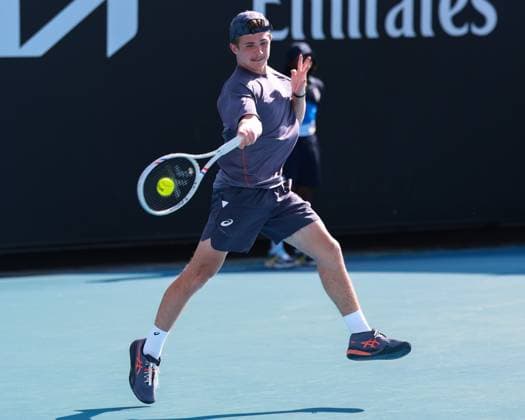 Flynn Thomas SUI , Boys Singles, Boys SinglesAustralian Open 2025, Melbourne Park, Melbourne, Victoria, Australia Copyright: xJuergenxHasenkopfx