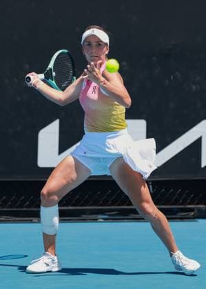Julia Stusek GER , Girls Singles, Girls Singles, Australian Open 2025, Melbourne Park, Melbourne, Victoria, Australia Copyright: xJuergenxHasenkopfx