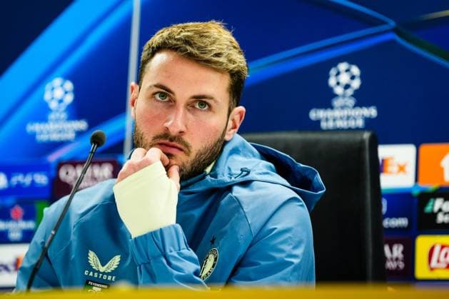 Champions League 2024-2025: press conference, PK, Pressekonferenz of Feyenoord Rotterdam - Santiago Gimenez of Feyenoord during the press conference of Feyenoord in preparation of the Champions League duel against FC Bayern Munich at Stadion Feijenoord De Kuip on 21 January 2025 in Rotterdam, The Netherlands. Copyright: xYannickxVerhoevenx