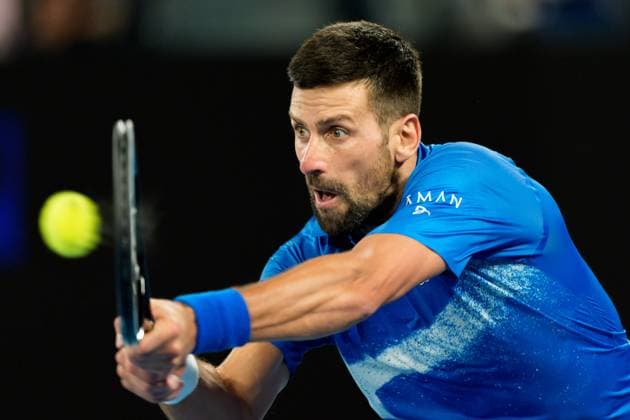 Tennis 2025: Australian Open Day 10 January 21, 2025: 7th seed NOVAK DJOKOVIC of Serbia in action against 3rd seed CARLOS ALCARAZ of Spain on Rod Laver Arena in a Men s Singles Quarterfinals match on day 11 of the 2025 Australian Open in Melbourne, Australia. Sydney Low Cal Media(Credit Image: Â Sydney Low Cal Sport Media) Melbourne Victoria Australia EDITORIAL USE ONLY Copyright: xx ZUMA-20250121_faf_c04_011.jpg SydneyxLowx csmphotothree347513