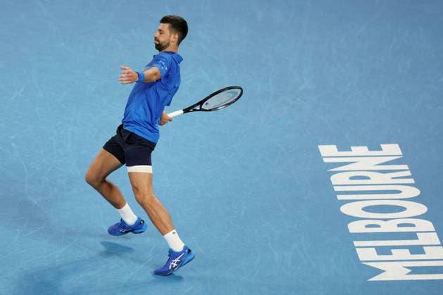 Novak Djokovic during his Quarter-final match against Alcaraz in the Rod Laver Arena Australian Open, Day Ten, Tennis, Melbourne Park, Melbourne, Australia - 21 Jan 2025  Copyright: xRachelxBach Shutterstockx 15108797gn