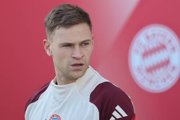 6 Joshua Kimmich, Portraet, Portrait, Crest, Football Final training FC Bayern Munich before UEFA Champions League match against Feyenoord Rotterdam 21 01 2025 Training ground, Säbenerstr PHOTO Mladen Lackovic LakoPress