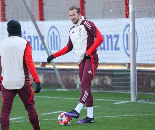 Harry Kane FC Bayern Muenchen, 09 with ball at training, GER, Final training, FC Bayern Muenchen, Football, UEFA Champions League, Matchday 7, 2024 2025 season, 21 01 2025, GER, Final training, FC Bayern Muenchen, Football, UEFA Champions League, Matchday 7, 2024 2025 season, 21 01 2025 Muenchen Copyright: xEibner-Pressefoto JennixMaulx EP_JML