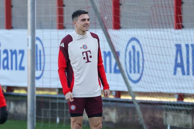 Joao Palhinha FC Bayern Muenchen, 16 at training, GER, Final training, FC Bayern Muenchen, Football, UEFA Champions League, Matchday 7, 2024 2025 season, 21 01 2025, GER, Final training, FC Bayern Muenchen, Football, UEFA Champions League, Matchday 7, 2024 2025 season, 21 01 2025 Muenchen Copyright: xEibner-Pressefoto JennixMaulx EP_JML