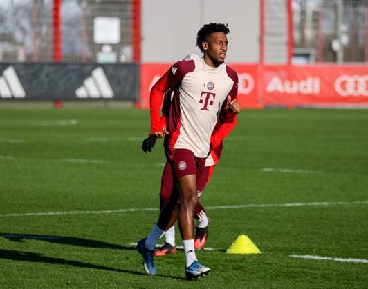 Kingsley Coman FC Bayern Muenchen, 11 at training, GER, Final training, FC Bayern Muenchen, Football, UEFA Champions League, Matchday 7, 2024 2025 season, 21 01 2025, GER, Final training, FC Bayern Muenchen, Football, UEFA Champions League, Matchday 7, 2024 2025 season, 21 01 2025 Muenchen Copyright: xEibner-Pressefoto JennixMaulx EP_JML