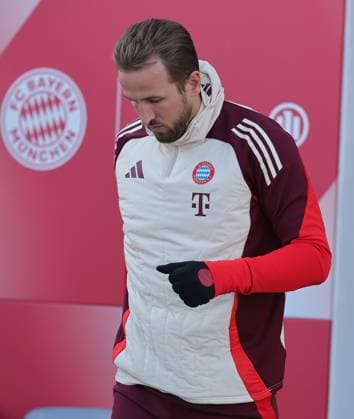 21 01 2025, Champions League FC Bayern final training, Saebenerstrasse Muenchen, Soccer, Sports, in the picture Harry Kane FC Bayern Muenchen