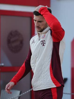 21 01 2025, Champions League FC Bayern final training, Saebenerstrasse Muenchen, Soccer, Sports, in the picture Leon Goretzka FC Bayern Muenchen