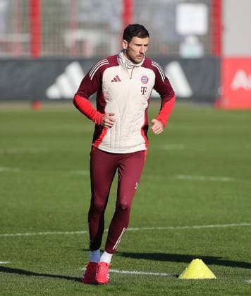 21 01 2025, Champions League FC Bayern final training, Saebenerstrasse Muenchen, Soccer, Sports, in the picture Leon Goretzka FC Bayern Muenchen