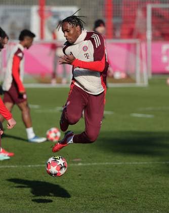 21 01 2025, Champions League FC Bayern final training, Saebenerstrasse Muenchen, Soccer, Sport, in the picture Mathys Tel FC Bayern Muenchen