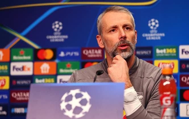 Leipzig, 21 01 2025, RB Leipzig Academy, Football Champions League, RB LEIPZIG PK before tomorrows match against Sporting Lisbon , In the picture coach Marco Rose RB Leipzig , For editorial use only , Picture Point