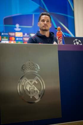 SOCCER - UEFA CL, Madrid vs RBS MADRID,SPAIN,21.JAN.25 - SOCCER - UEFA Champions League, Real Madrid CF vs Red Bull Salzburg, preview, press conference, PK, Pressekonferenz RBS. Image shows Janis Blaswich (RBS).  GEPAxpictures xFelipexMondino