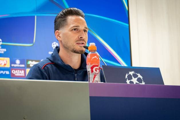 SOCCER - UEFA CL, Madrid vs RBS MADRID,SPAIN,21.JAN.25 - SOCCER - UEFA Champions League, Real Madrid CF vs Red Bull Salzburg, preview, press conference, PK, Pressekonferenz RBS. Image shows Janis Blaswich (RBS).  GEPAxpictures xFelipexMondino
