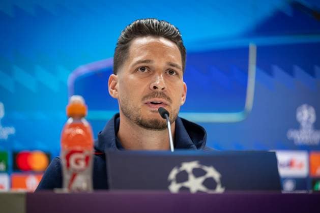 SOCCER - UEFA CL, Madrid vs RBS MADRID,SPAIN,21.JAN.25 - SOCCER - UEFA Champions League, Real Madrid CF vs Red Bull Salzburg, preview, press conference, PK, Pressekonferenz RBS. Image shows Janis Blaswich (RBS).  GEPAxpictures xFelipexMondino