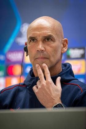SOCCER - UEFA CL, Madrid vs RBS MADRID,SPAIN,21.JAN.25 - SOCCER - UEFA Champions League, Real Madrid CF vs Red Bull Salzburg, preview, press conference, PK, Pressekonferenz RBS. Image shows head coach Thomas Letsch (RBS).  GEPAxpictures xFelipexMondino