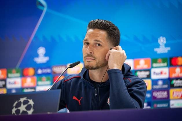 SOCCER - UEFA CL, Madrid vs RBS MADRID,SPAIN,21.JAN.25 - SOCCER - UEFA Champions League, Real Madrid CF vs Red Bull Salzburg, preview, press conference, PK, Pressekonferenz RBS. Image shows Janis Blaswich (RBS).  GEPAxpictures xFelipexMondino