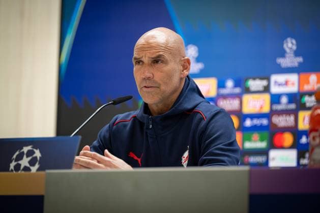 SOCCER - UEFA CL, Madrid vs RBS MADRID,SPAIN,21.JAN.25 - SOCCER - UEFA Champions League, Real Madrid CF vs Red Bull Salzburg, preview, press conference, PK, Pressekonferenz RBS. Image shows head coach Thomas Letsch (RBS).  GEPAxpictures xFelipexMondino