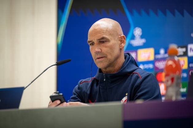 SOCCER - UEFA CL, Madrid vs RBS MADRID,SPAIN,21.JAN.25 - SOCCER - UEFA Champions League, Real Madrid CF vs Red Bull Salzburg, preview, press conference, PK, Pressekonferenz RBS. Image shows head coach Thomas Letsch (RBS).  GEPAxpictures xFelipexMondino