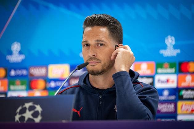 SOCCER - UEFA CL, Madrid vs RBS MADRID,SPAIN,21.JAN.25 - SOCCER - UEFA Champions League, Real Madrid CF vs Red Bull Salzburg, preview, press conference, PK, Pressekonferenz RBS. Image shows Janis Blaswich (RBS).  GEPAxpictures xFelipexMondino