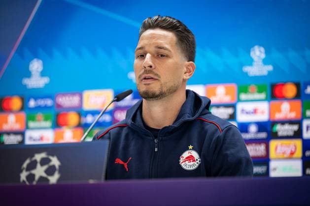 SOCCER - UEFA CL, Madrid vs RBS MADRID,SPAIN,21.JAN.25 - SOCCER - UEFA Champions League, Real Madrid CF vs Red Bull Salzburg, preview, press conference, PK, Pressekonferenz RBS. Image shows Janis Blaswich (RBS).  GEPAxpictures xFelipexMondino
