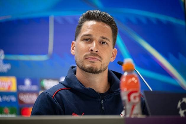 SOCCER - UEFA CL, Madrid vs RBS MADRID,SPAIN,21.JAN.25 - SOCCER - UEFA Champions League, Real Madrid CF vs Red Bull Salzburg, preview, press conference, PK, Pressekonferenz RBS. Image shows Janis Blaswich (RBS).  GEPAxpictures xFelipexMondino