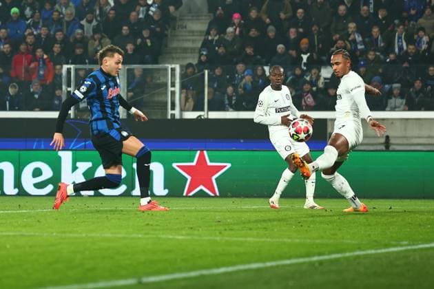 January 21, 2025, Bergamo, Italia: Atalanta s Mateo Retegui scores the goal 1-0 during the UEFA Champions League soccer match between Atalanta BC and SK Sturm Graz at Bergamo Stadium in Bergamo, Italy, 21 January 2025.ANSA MICHELE MARAVIGLIA Champions League; Atalanta-Sturm Graz  - ZUMAa110 20250121_zaf_a110_004 Copyright: xMichelexMaravigliax