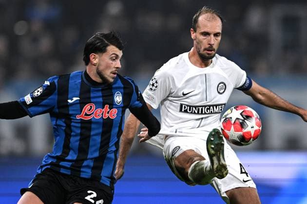 Mg Bergamo 21 01 2025 - Champions League Atalanta-Sturm Graz foto Matteo Gribaudi Image nella foto: Lazar Samardzic-Jon Gorenc Stankovic 