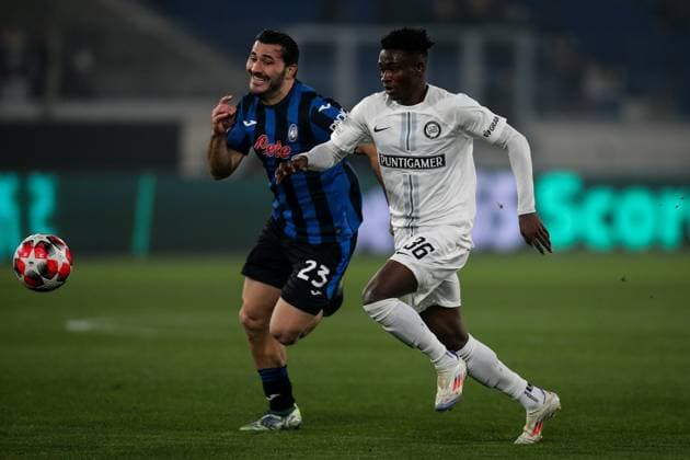 Bergamo, Italy, January 21st 2025: Bergamo, Italy, 21st Jan, Camara, Sturm Graz, during the match between Atalanta and Sturm Graz for UEFA Champions League at Gewiss Stadium, Bergamo. (RogÃ rio Moroti SPP) Copyright: xRogÃ rioxMorotix xSPPx spp-en-RoMoSp-AP5W6172