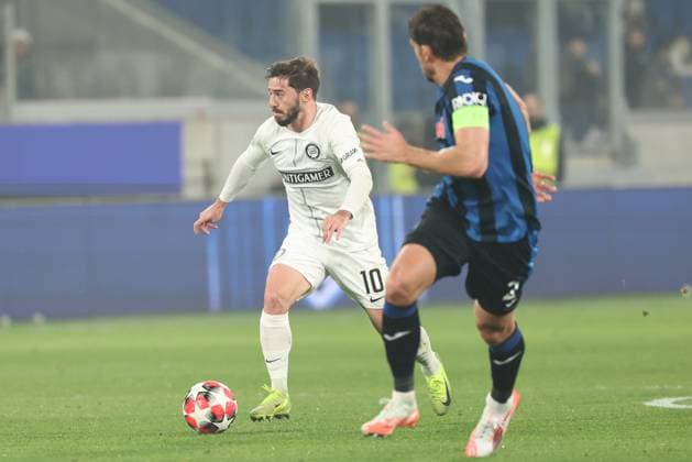 SOCCER - UEFA CL, Atalanta vs Sturm BERGAMO,ITALY,21.JAN.25 - SOCCER - UEFA Champions League, Atalanta Bergamo Calcio vs SK Sturm Graz. Image shows Otar Kiteishvili (Sturm).  GEPAxpictures xChrisxBauer