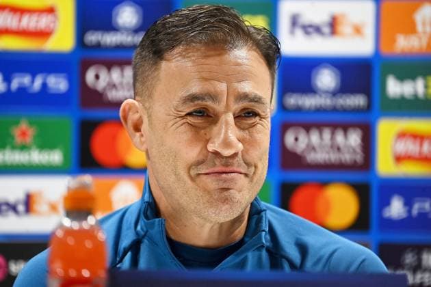 England, London, 210125. Emirates Stadium. GNK Dinamo press conference, PK, Pressekonferenz before the match against Arsenal in the 7th round of the UEFA Champions League. In the photo: Fabio Cannavaro. Photo: Ronald Gorsic CROPIX London Copyright: xxRonaldxGorsicx press_dinamo13-210125
