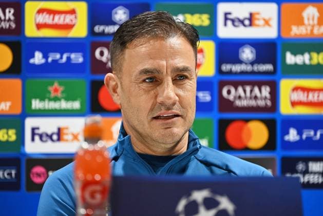 England, London, 210125. Emirates Stadium. GNK Dinamo press conference, PK, Pressekonferenz before the match against Arsenal in the 7th round of the UEFA Champions League. In the photo: Fabio Cannavaro. Photo: Ronald Gorsic CROPIX London Copyright: xxRonaldxGorsicx press_dinamo14-210125