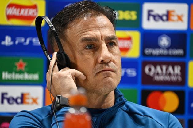 England, London, 210125. Emirates Stadium. GNK Dinamo press conference, PK, Pressekonferenz before the match against Arsenal in the 7th round of the UEFA Champions League. In the photo: Fabio Cannavaro. Photo: Ronald Gorsic CROPIX London Copyright: xxRonaldxGorsicx press_dinamo8-210125