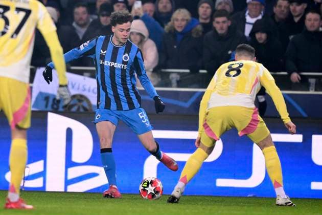 Club Brugge v Juventus - UEFA Champions League BRUGGE, BELGIUM - JANUARY 21 : De Cuyper Maxim midfielder of Club Brugge during the UEFA Champions League 2024 25 League Phase MD7 match between Club Brugge and Juventus on January 21, 2025 in Brugge, Belgium, 21 01 2025 Brugge Belgium  Copyright: xTomasxSiskx