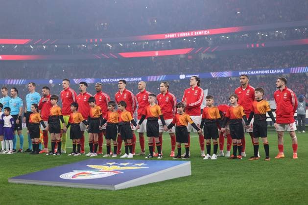 Portugal, Estadio do SL Benfica Lisbon 21 January 2025 Uefa Champions League phase 2024 25 Matchday 7, S L Benfica FC Barcelona v l , line up SL Benfica Copyright: JoaquimxFerreira