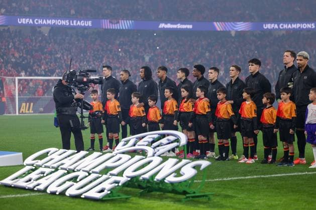 Portugal, Estadio do SL Benfica Lisbon 21 January 2025 Uefa Champions League phase 2024 25 Matchday 7, S L Benfica FC Barcelona v l , line up FC Barcelona Copyright: JoaquimxFerreira